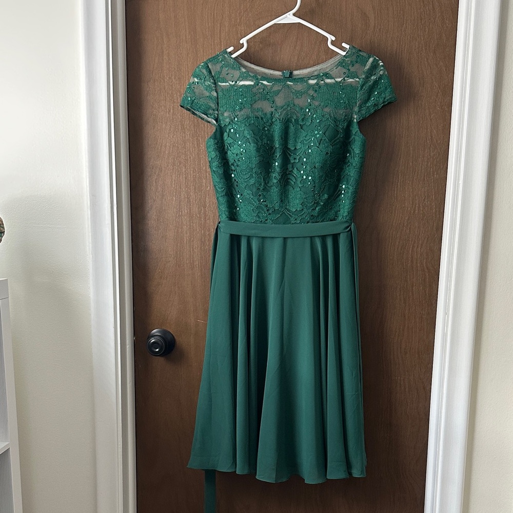 JJs House Emerald Green Lace Dress